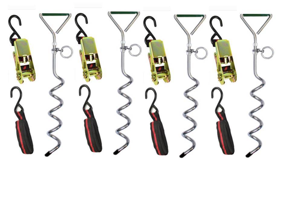 Politunnel Poly Tunnel STORM TIE DOWN Anchor STRAP KIT GAZEBO TENDONE vedi sotto Politunnel Poly Tunnel STORM TIE DOWN Anchor STRAP KIT GAZEBO TENDONE vedi sotto