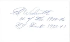 Ed Widseth Minnesota Gophers Autographed Signed Index Card AMCo COA 21379
