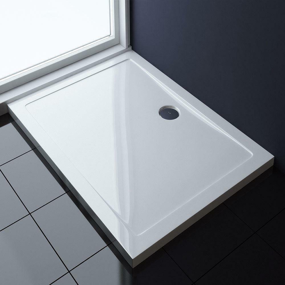 Bathroom Acrylic Shower Tray Wet Room Base Slimline Rectangle 1200x700x40mm