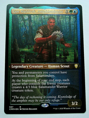 MTG Magic Gor Muldrak, Amphinologist FOIL-ETCHED Commander Legends Rare