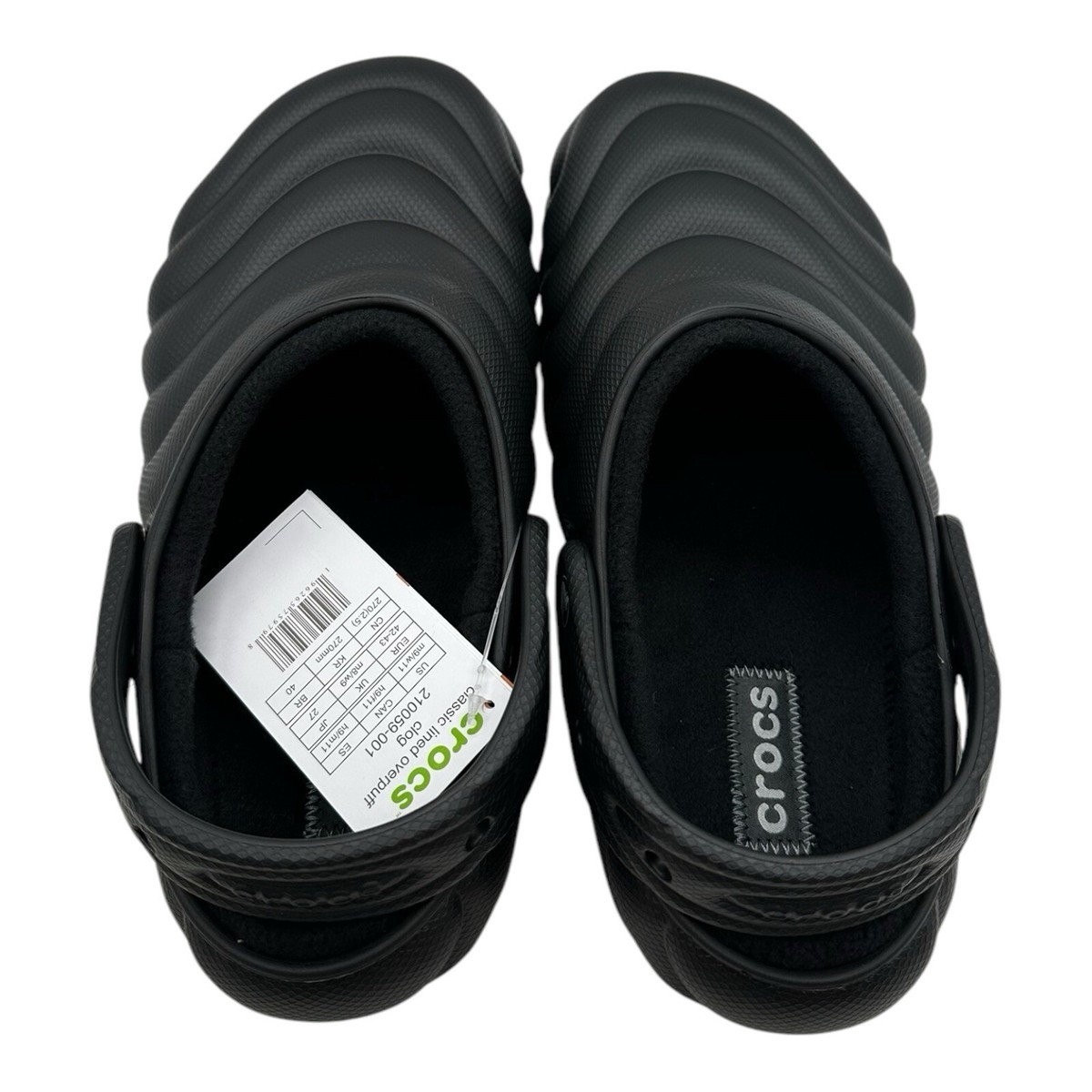 Crocs Classic Lined Overpuff Clogs Mens 9 Womens 11 Black  display picture 1