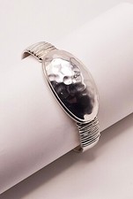 Barse sterling silver hammered 6.5  cuff brac...