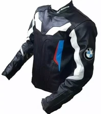 MOTORRAD BMW COLOR LEATHER RACING JACKET CE APPROVED FOR MEN BIKER RIDING RACER