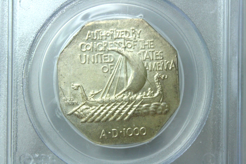 1925 Norse Commemorative Medal Thick PCGS MS64 Green CAC #0280 - Picture 4 of 4