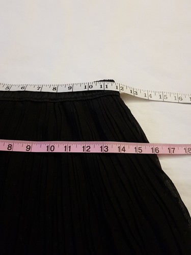 Francesca's Womens Skirt Size Small Mini Black Accordion Lace Overlay Pleated - Picture 10 of 10