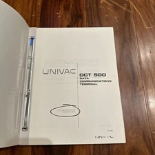 Univac DCT 500 Data Communications Terminal Programmers Reference
