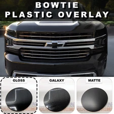 Gloss Black BowTie Grill Emblem Overlay 2019-2022 Chevy Silverado 1500 NOT VINYL