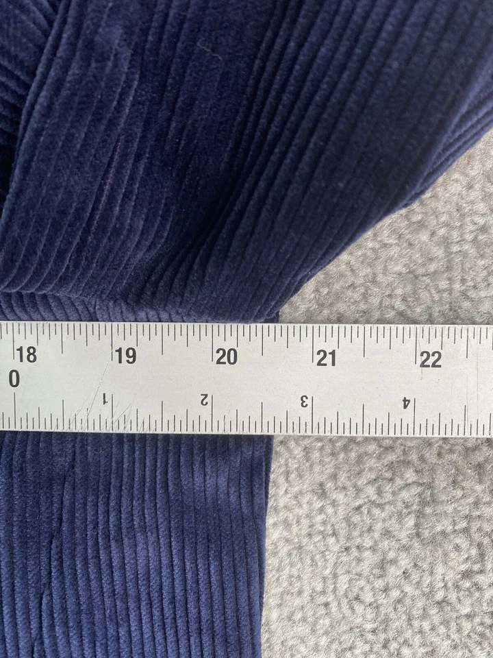 Blazer Brooks Brothers Niño Extra Grande Azul Algodón Pana Cuero Botón Deportivo Foto 2 de 4