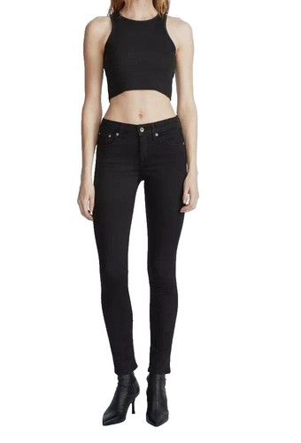 Jean Rag & Bone Liberty Capri Noir - Taille 30, Skinny Stretch, NEUF Avec étiquettes (NWT)