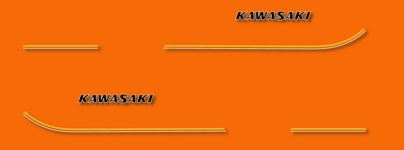 Stickers Kawasaki 125 KH A1 orange pour retrouver le look de votre jeunesse