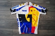 VINTAGE CASTELLI DEUTSCHLAND GERMANY TEAM HEW CYCLING JERSEY BIKE TRIKOT SIZE L