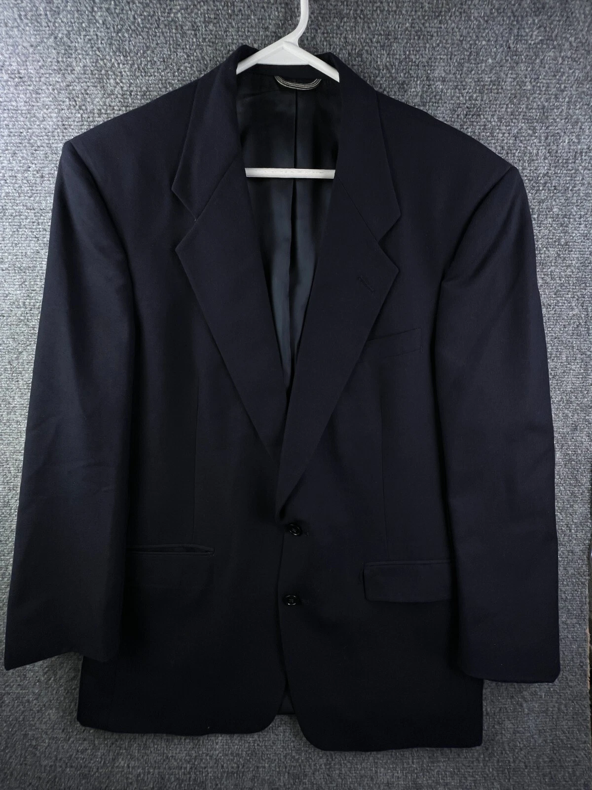 Christian Dior Monsieur Uomo Cappotto Sportivo Blazer Giacca Due Bottoni Blu Navy 42R