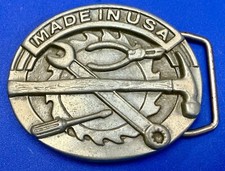 Built Made in the USA - Mechanic Carpentry Screw Hammer Belt Buckle