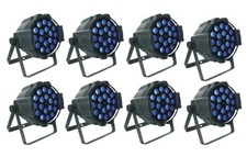 8/lot 18x18W Zoom par RGBWA UV 6in1 10-60 degree LED par light /w case