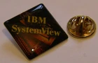 IBM SYSTEMVIEW vintage pin badge