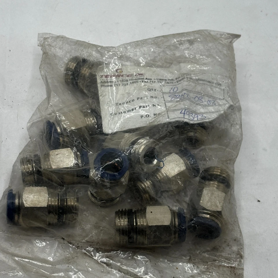 PACK OF 10 Aignep Male Tubing Fitting 88000-08-08 1/2" Tube x 1/2" NPT TENNCO✅ - Image 2 of 4