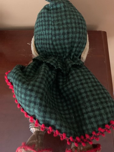 Vintage Rustic Wire Cloth Felt Kris Kringle Fur Beard 11” Doll Holiday Xmas - Picture 4 of 12