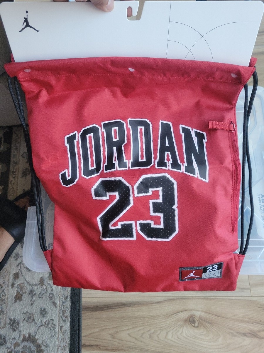 Nike Jordan 23 Jumpman Drawstring Gym Sack Bag Bulls Red Black