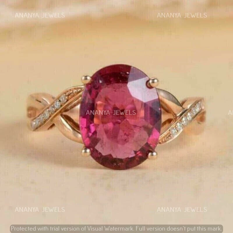 2.20Ct Oval Cut Lab Created Red Ruby Solitaire Wedding Ring 14K Rose Gold Plated