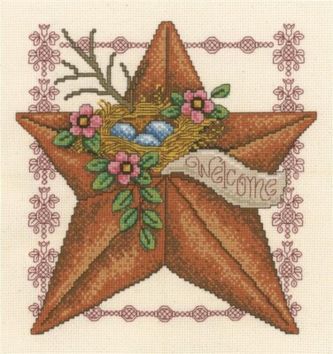 Imaginating Inc - Star Welcome von Diane Arthurs - Kreuzstichkarte.