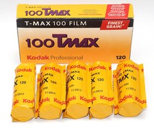 5 rolls 120 KODAK T-MAX 100 Tmax Black White NEGATIVE FILM BW B W EXP