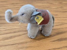 Vintage Steiff Baby Elephant 4" Mohair German Toy Sawdust Stuffed Rare B62