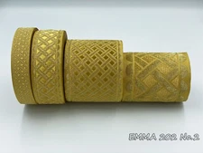 Greek Semi-Metallic Jacquard Fabric Gallon Trim gold color  10 8,5 4 2,5 cm