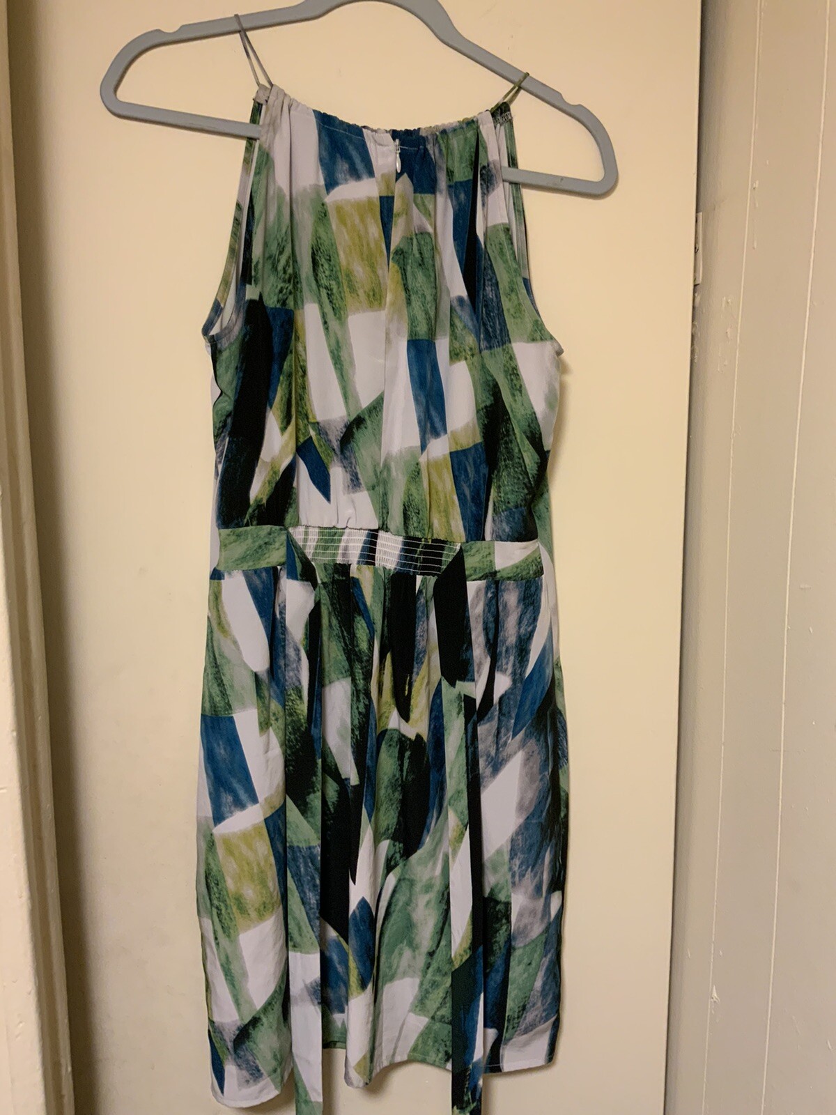 DKNY Women's Rectangular Checker Pattern Halter D… - image 2