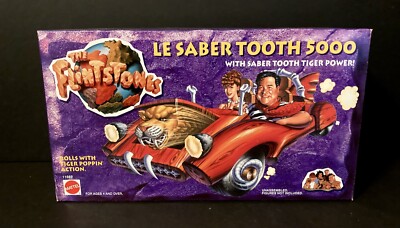 1993 The Flintstones Movie Le Saber Tooth 5000 Car Tiger Elec. Mattel SEALED BOX