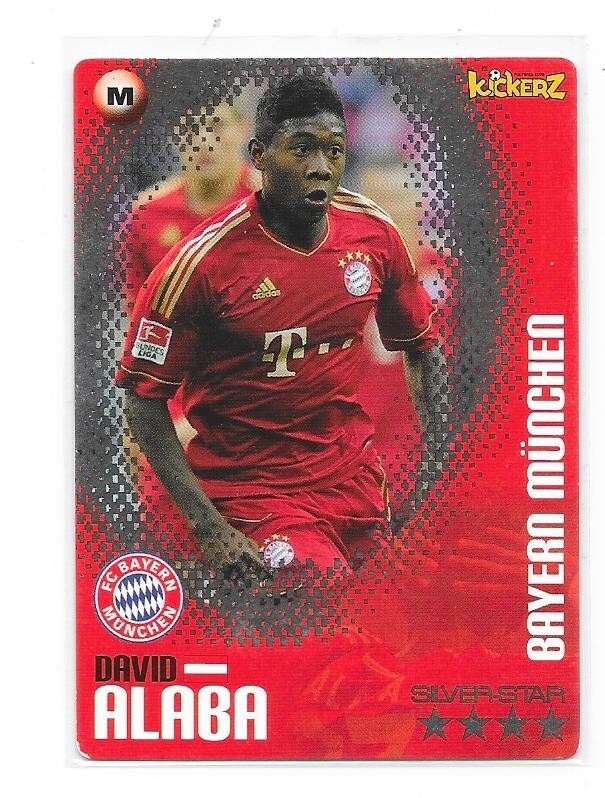 2013-14 Kickerz Silverstar # David Alaba, Bayern Munchen