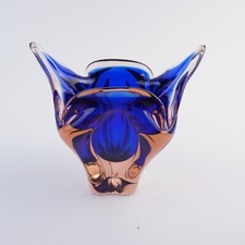 Vintage-Vase aus Kunstglas von Josef Hospodka für Chribska Glasswork ca. 19,5 cm