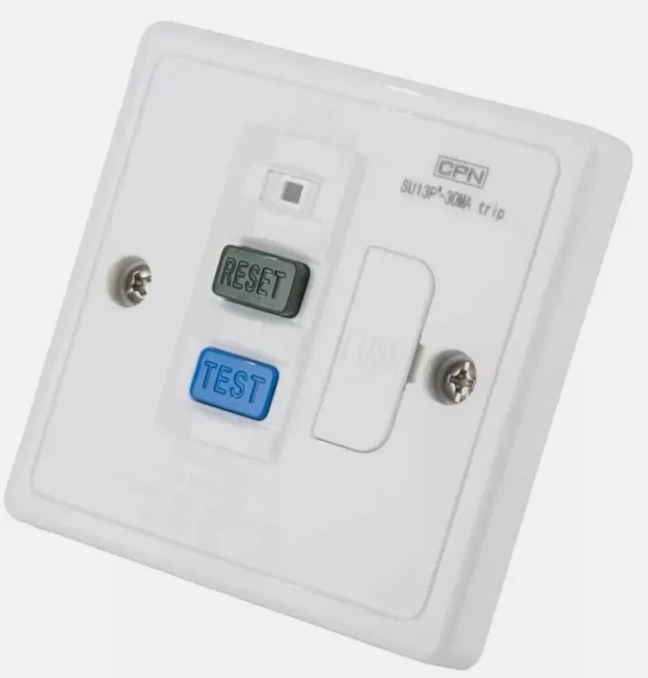 CPN Cudis 13A RCD Fused Spur 30mA White - SU13P