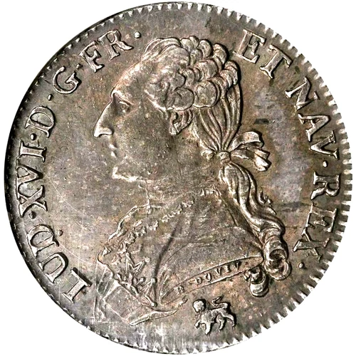 1791 /0 A France 1/2 Ecu, NGC MS 62, Clear Overdate, Single Finest By a Mile 