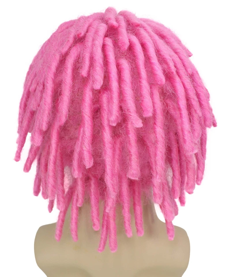 Peluca HPO Hombre Animada Serie SiFi Rosa Rasta, Fibra Sintética, HM-1515 Foto 4 de 4