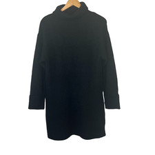 Topshop Womens Size 0-2 Black Turtleneck Mini Sweater Dress - Sz 0-2