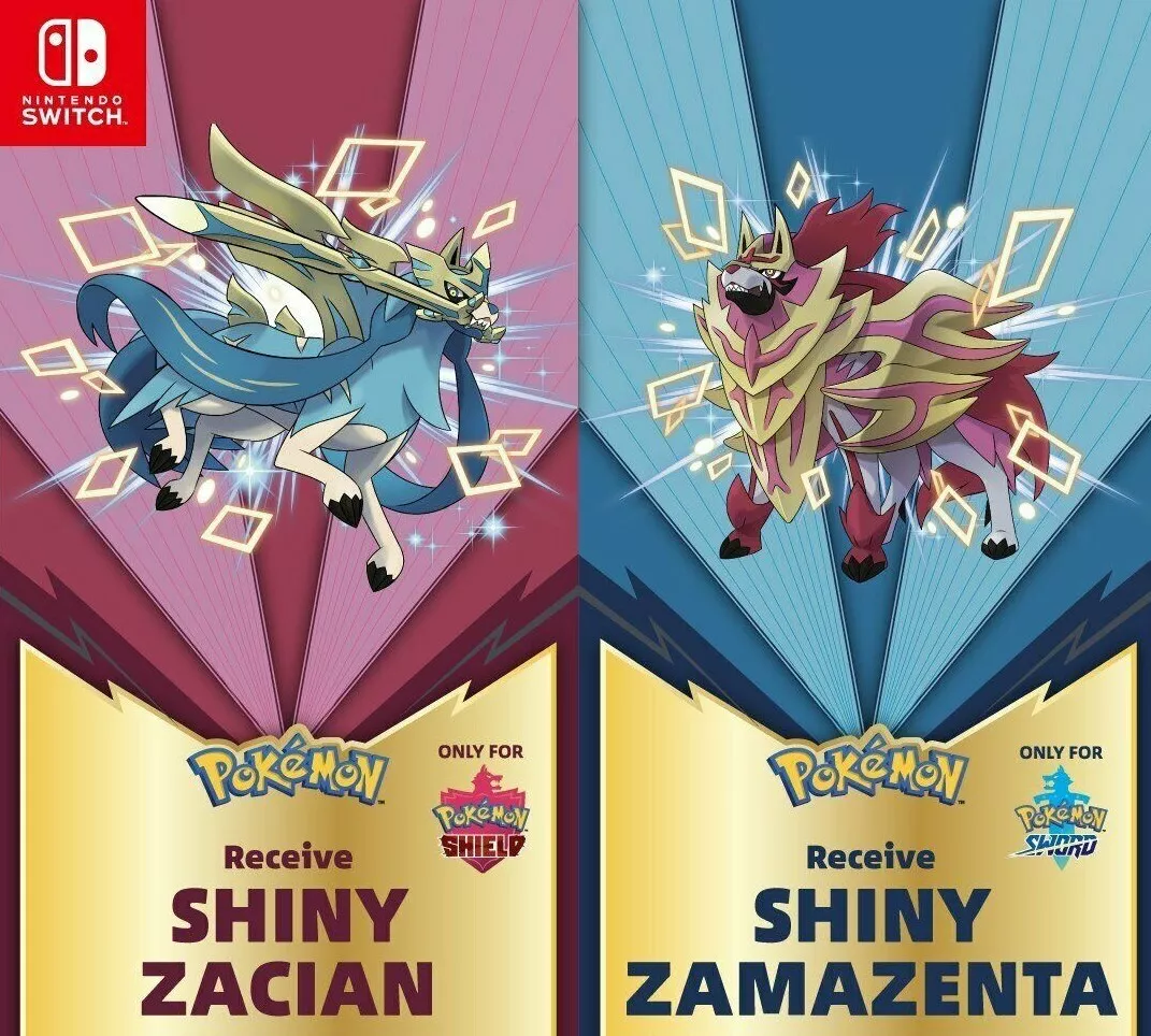 POKEMON SWORD AND SHIELD ✨SHINY✨ LEVEL 100 6IVs Zacian & Zamazenta