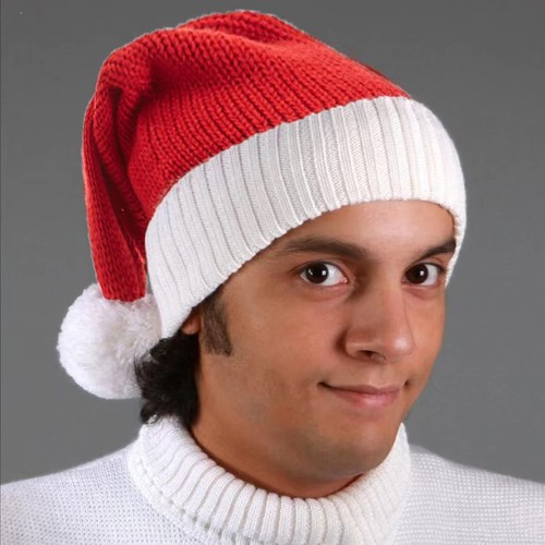 Knitted Santa Hat Winter Warm Beanie for Christmas New Year Gift Party Holiday - Picture 4 of 9