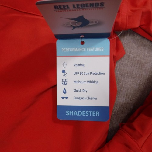 Reel Legends Mens Shirt Large Red Performance Fishing Long Sleeve Quick Dry NWT - Picture 3 of 12
