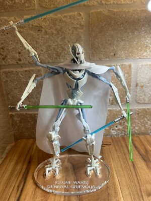 Star Wars Black Series Clone Wars  General Grevious Acrylic Base.    No Toy 