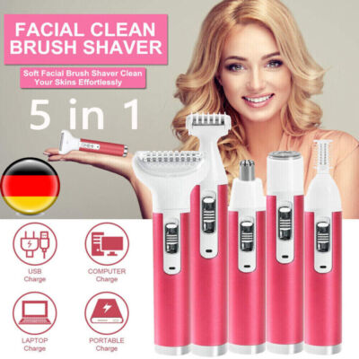 5-In-1 Elektrischer Damenrasierer Elektrischer Rasierer für Frauen Intimbereich.