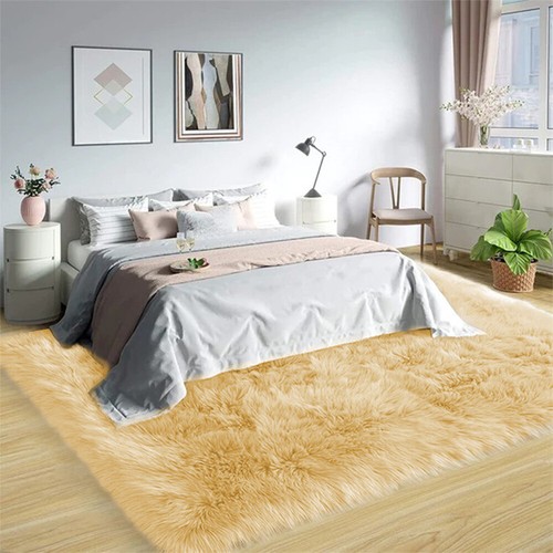 Latepis Faux Fur Sheepskin Area Rugs Soft Shaggy Carpet for Living Room Bedroom - Picture 72 of 219
