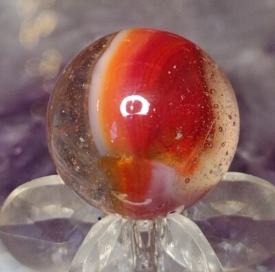  .63'' PELTIER GLASS- VINTAGE MARBLES- MINT- OLD TOYS