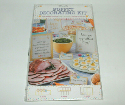 Easter Buffet Serving Table Decorating Kit NEW SEALED