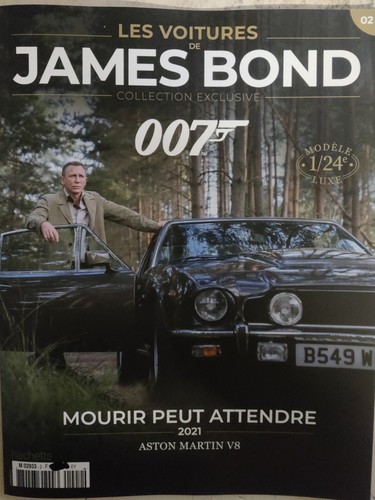 Aston Martin V8 No Time Do Tie James Bond n°2 1/24 Nuevo y Caja Modelo Diecast - Imagen 7 de 12