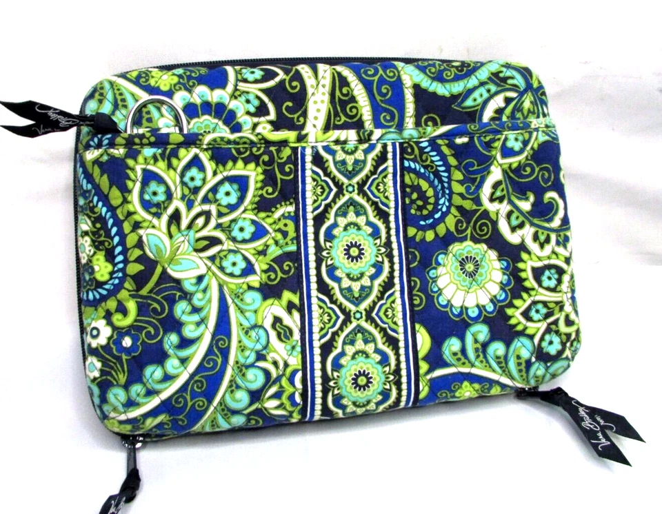 Vera Bradley Estuche Rígido Acolchado Mini Laptop iPad Tablet Bolso Verde Floral Foto 2 de 4
