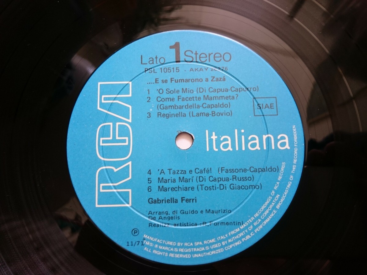 GABRIELLA FERRI .e se fumarono a Zazà *1972 RCA ITALIANA