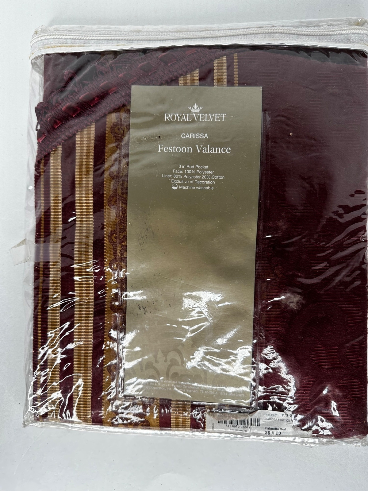 JCP Royal Velvet Festoon Valance Carissa 50"x23" NEW!!! eBay