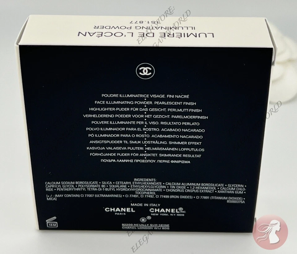 CHANEL Illuminating Powder LUMIÈRE DE L’OCÉAN Highlighter - Spring 2024 NEW - Image 4 of 4