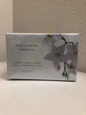 Arbonne Star Jasmine Tuberose 10 oz.  Luxury Scented Candle - NIB + Sealed