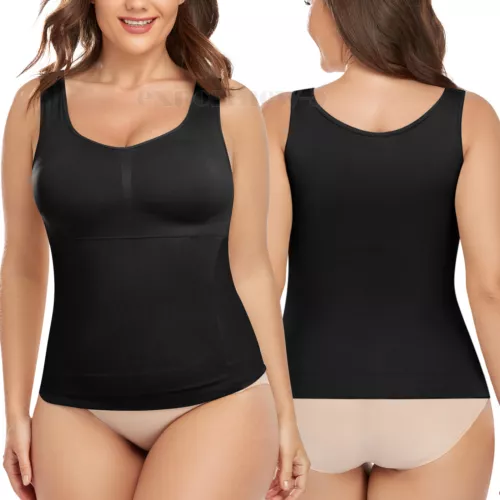 Woimen Tummy Control Slimming Compression Vests Shaping Tank Tops Padded Cami UK - Picture 10 of 21